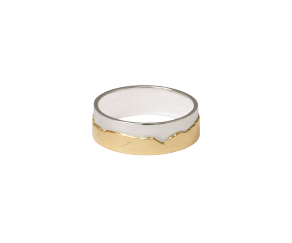 'Cairngorms Ring | Sterling Silver & 9ct Gold' by artist Jen Cunningham